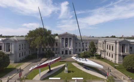 This is not an illusion, the masts really ARE taller than the Museum