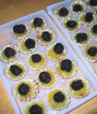 Pre-made phyllo tartlets, and such a useful tray!