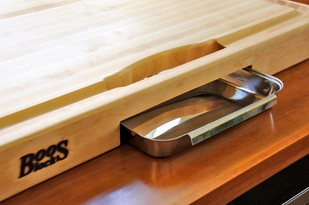 John Boos Newton Prep Master Large Maple Wood Cutting Board For